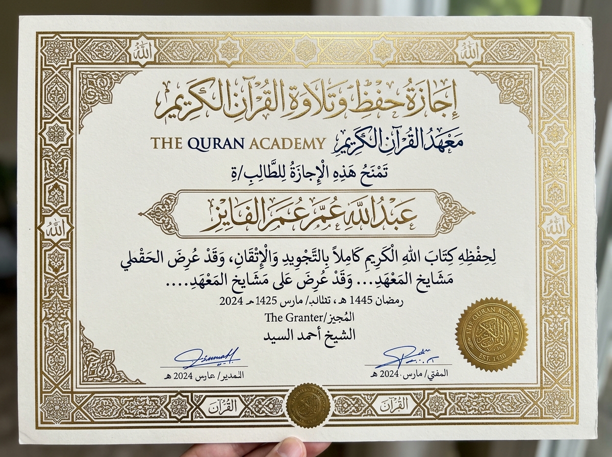 Ijazah Certificate